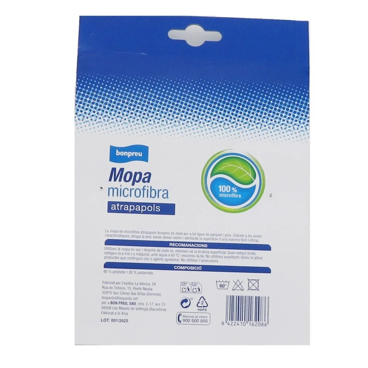 BONPREU Recanvi mopa de microfibra
