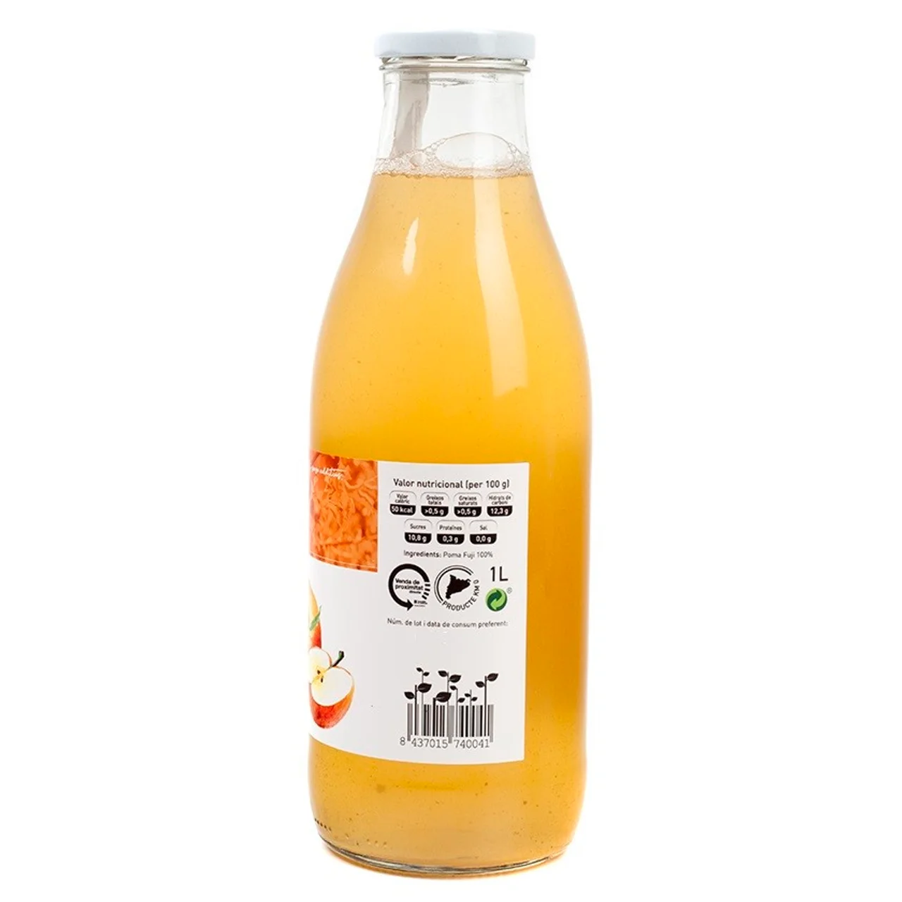 Zumo de manzana fuji Km0 en botella