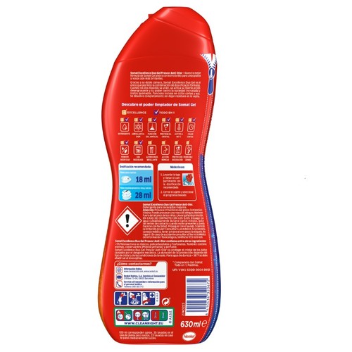 SOMAT  Detergent rentavaixelles Excellence Duo Gel de 35 dosis