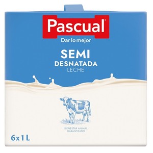 Imagen de PASCUAL Llet semidesnatada 6x1L en cartró
