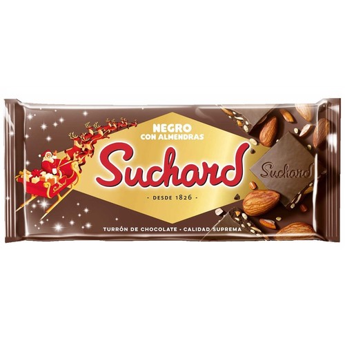SUCHARD Torró de xocolata negra amb ametlles
