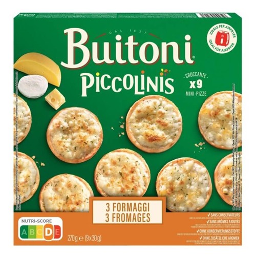 PICCOLINIS Mini pizzes de 3 formatges