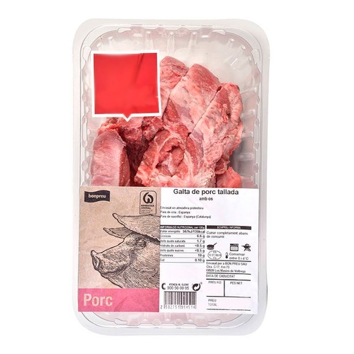 BONPREU Galta de porc tallada amb os