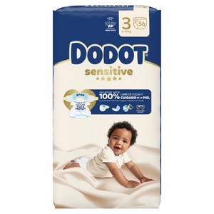 DODOT SENSITIVE Bolquers talla 3 (6-10 kg) 56 ud