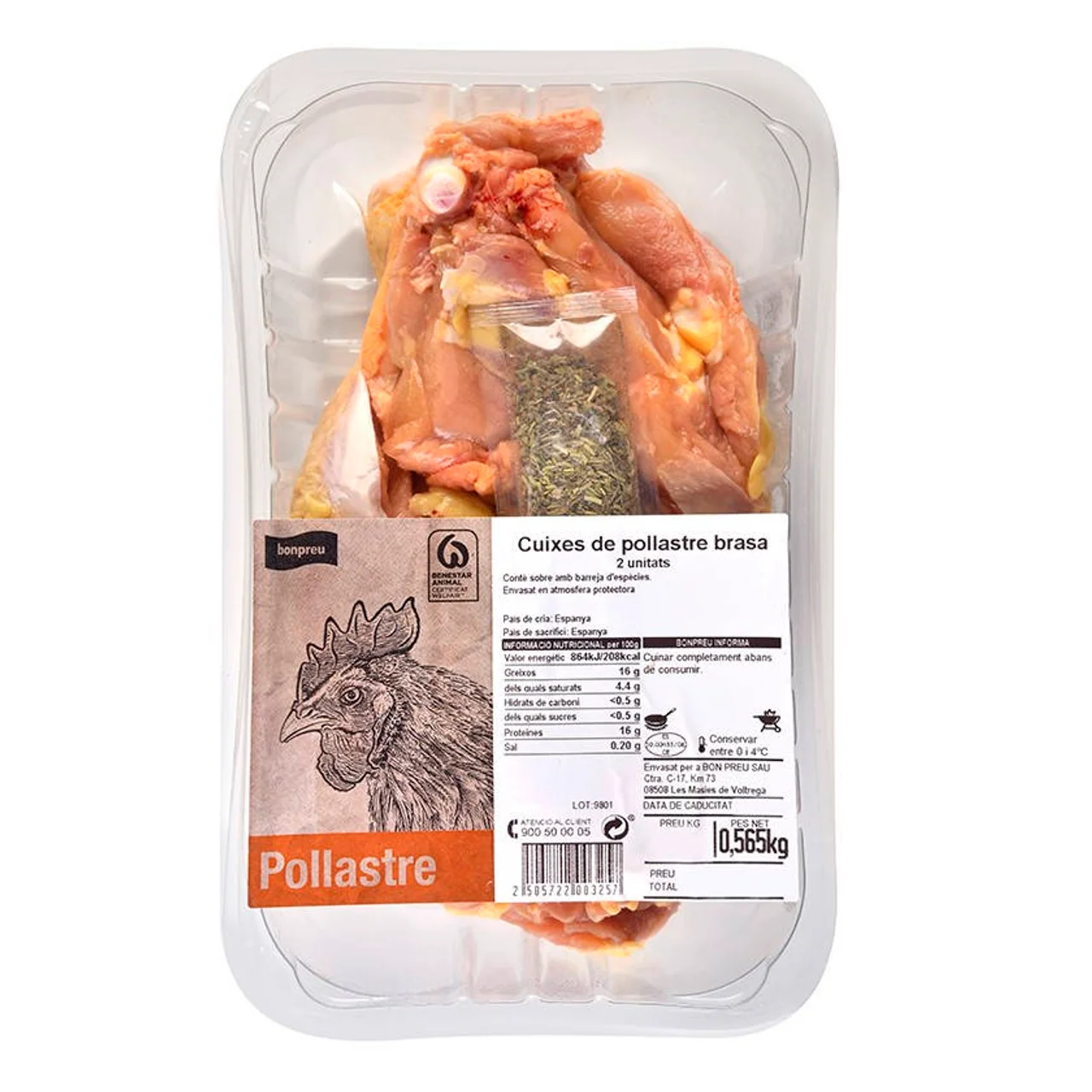 BONPREU Muslos de pollo para la brasa