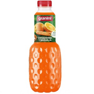 GRANINI Bebida base zumo de zanahoria y naranja en botella 1L