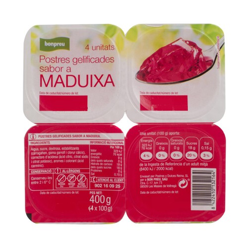 BONPREU Gelatina de maduixa