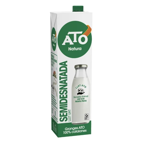 Leche desnatada en cartón