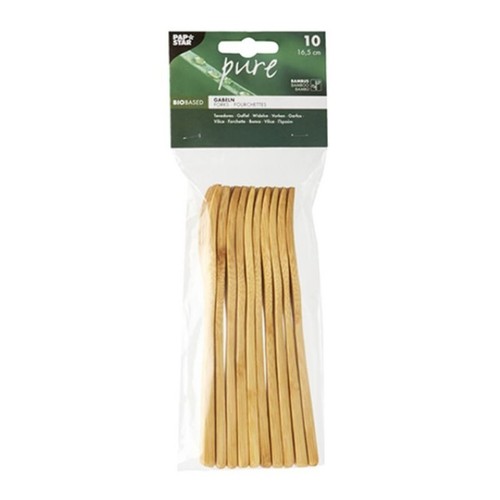 PAPSTAR Forquilla fusta Pure 16,5cm