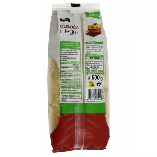 BONPREU Cuscús integral ecològic