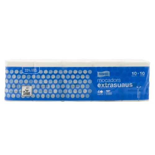 BONPREU Servilletas de papel blancas 30x30cm  100 uds.