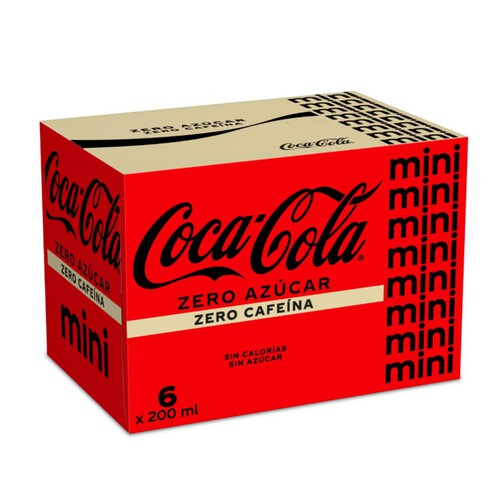 COCA-COLA Refresc de cola sense cafeïna mini en llauna