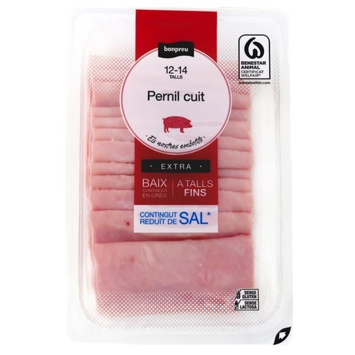 BONPREU Pernil cuit reduït en sal