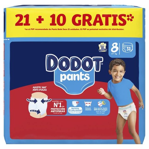 DODOT PANTS Bolquers calceta talla 8 de 17+kg