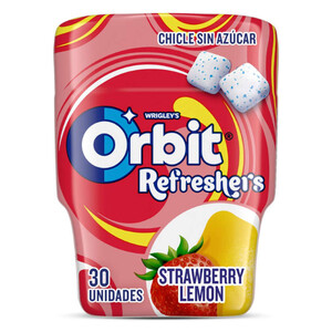 ORBIT Chicles sin azúcar sabor fresa y limón Refreshers 0.067kg