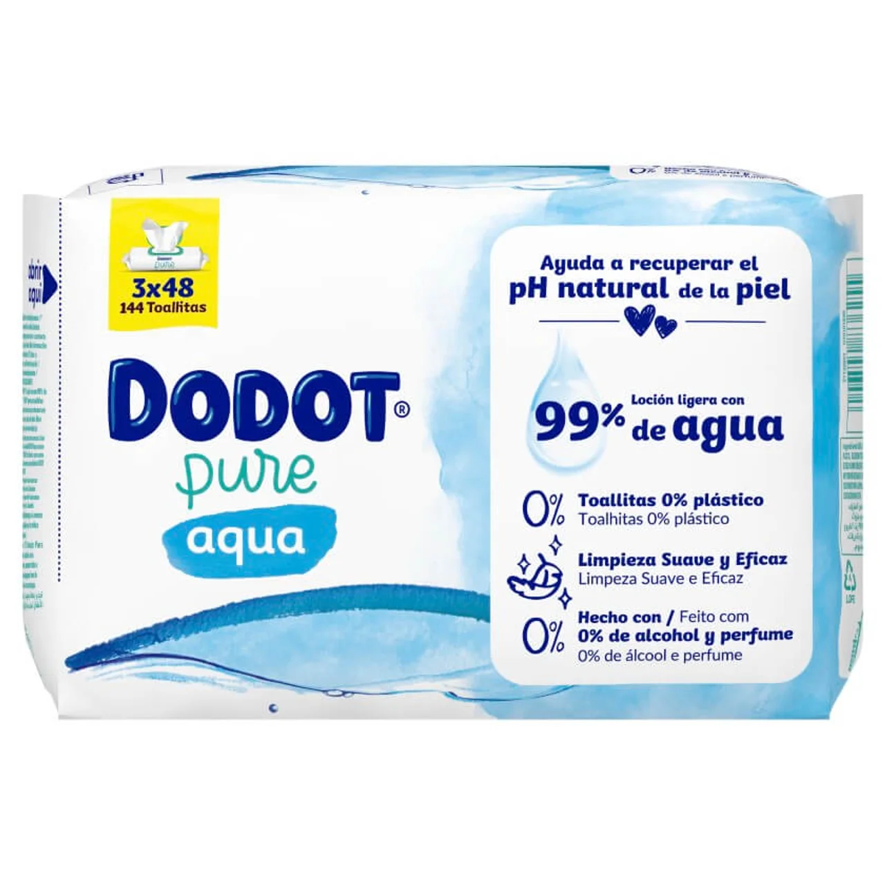 Toallitas húmedas infantiles Pure Aqua