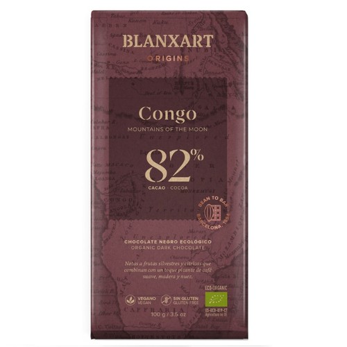 BLANXART Xocolata negra 82% del Congo ecològica Km0