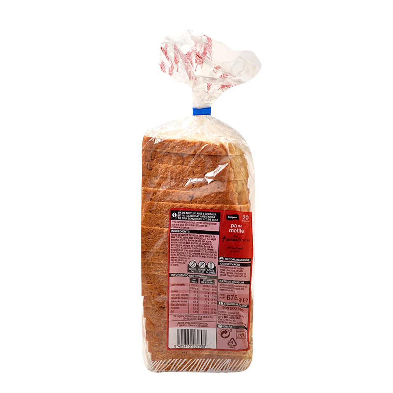 BONPREU Pan de molde con 9 cereales