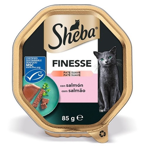 SHEBA Menjar humit de salmó per a gat Finesse