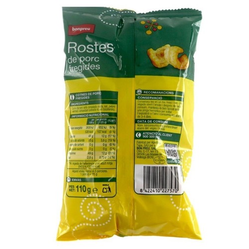 BONPREU Rostes de porc fregides