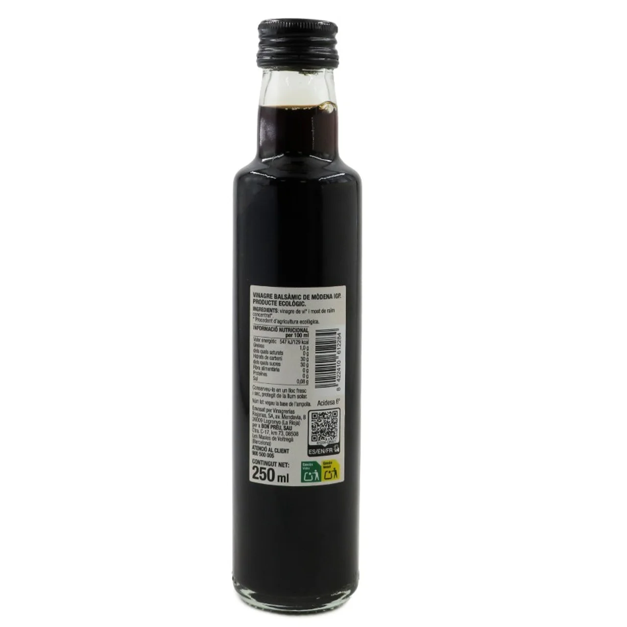 BONPREU Vinagre balsámico de Módena ecológico