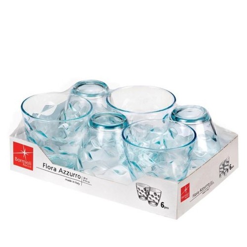 BORMIOLI ROCCO Joc de gots de vidre Flora 6 peces