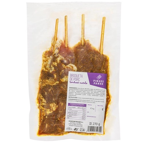 PINXOS PANXO Broqueta de porc  al Tandoori Masala