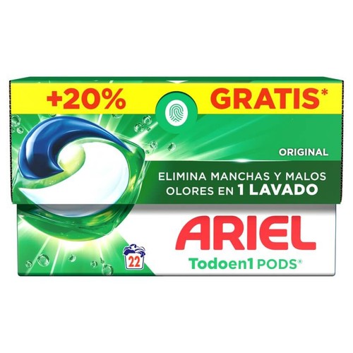 ARIEL Detergent en càpsules Original Tot en 1 de 18 dosis