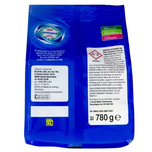 BONPREU Detergent en pols de 12 dosis