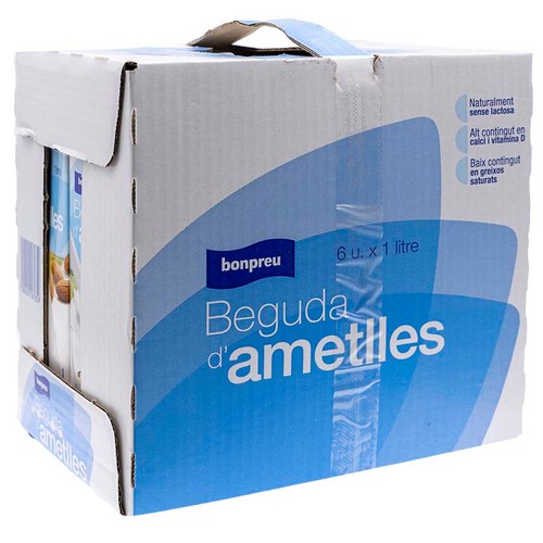 BONPREU Beguda d'ametlla 6x1L en cartró