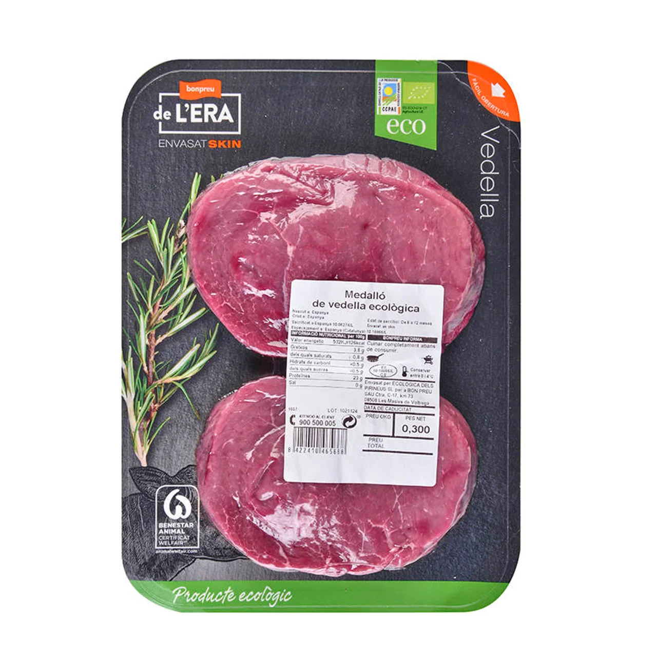BONPREU DE L'ERA Medallón de ternera ecológica