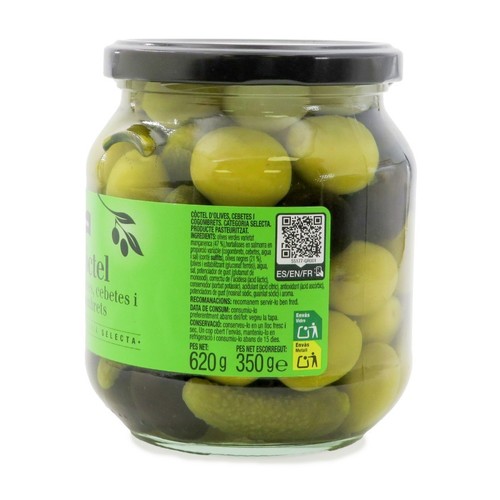 BONPREU Còctel d'olives cebetes i cogombrets