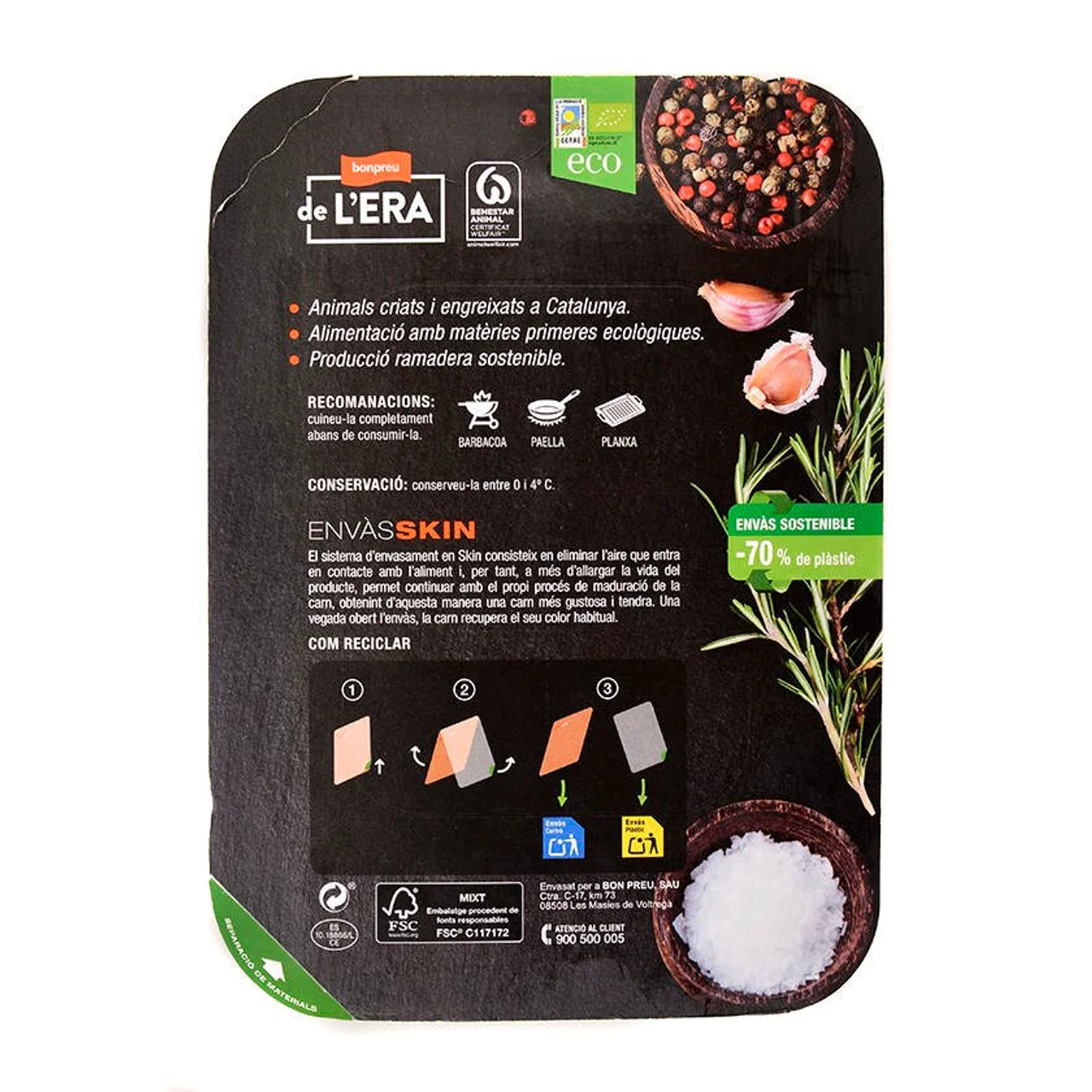 BONPREU DE L'ERA Churrasco de ternera ecológico