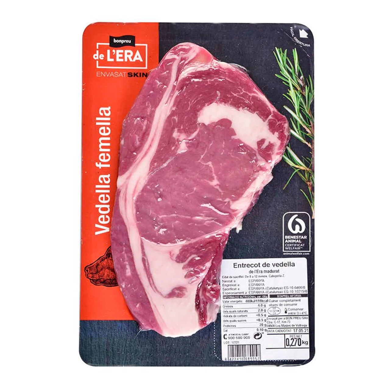 BONPREU DE L'ERA Entrecot de ternera madurado