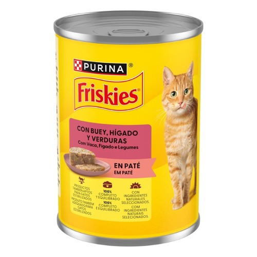 FRISKIES Menjar de bou, fetge i verdures per a gat adult
