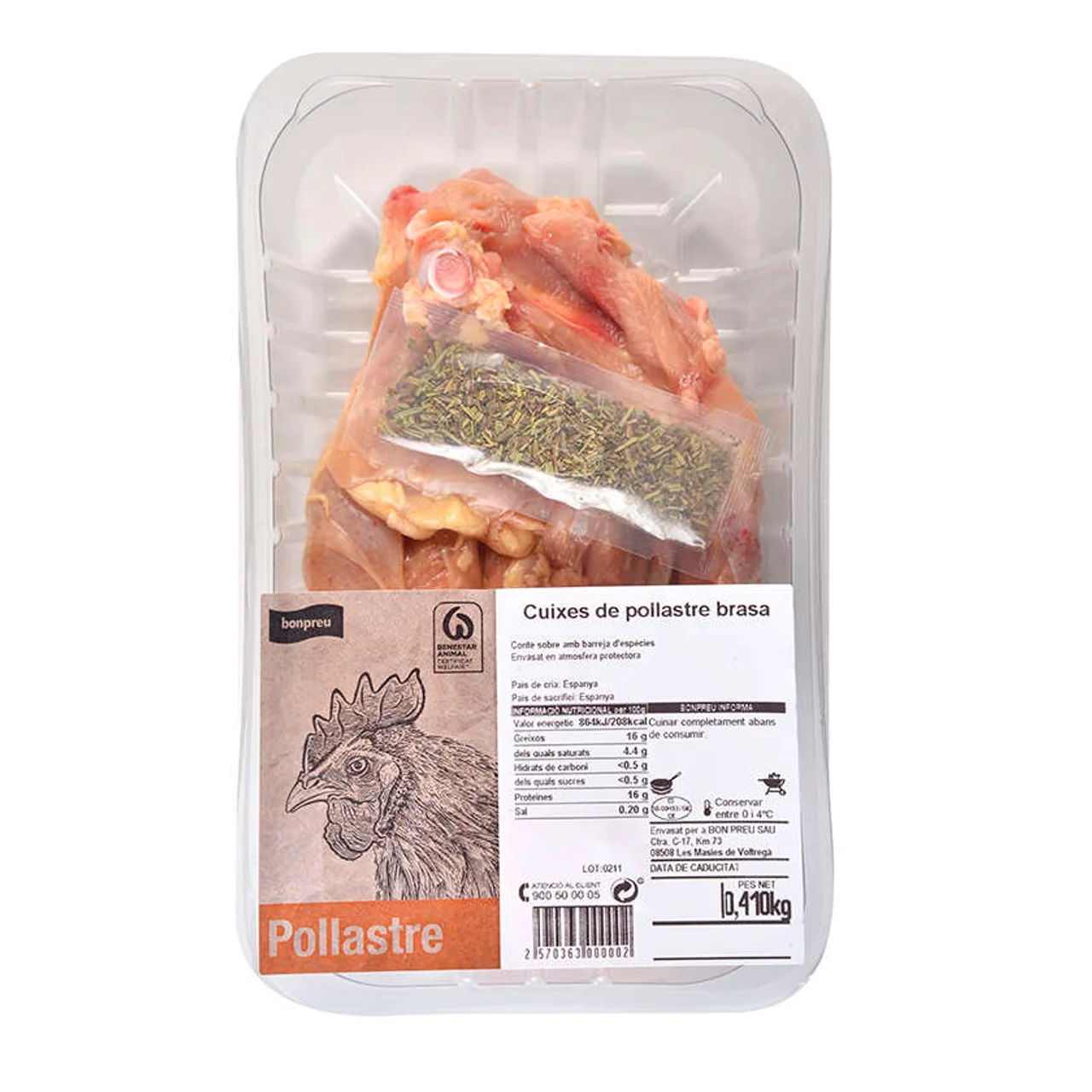 BONPREU Muslos de pollo para la brasa