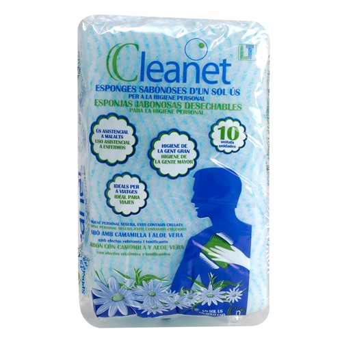 CLEANET Esponja sabonosa d'un sol ús