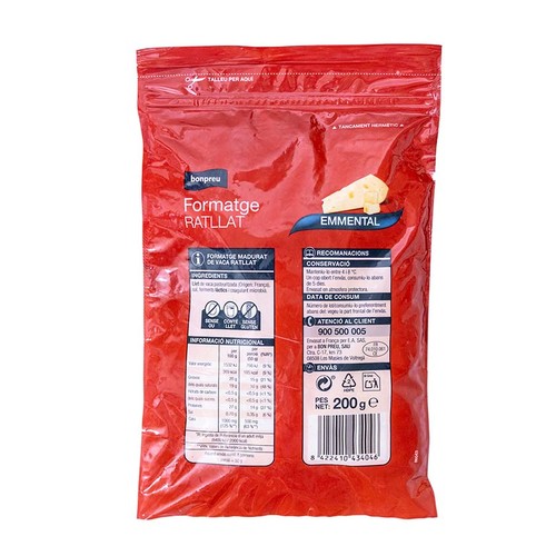 BONPREU Formatge ratllat emmental