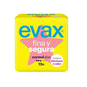EVAX Compresa normal con alas 12 por envase