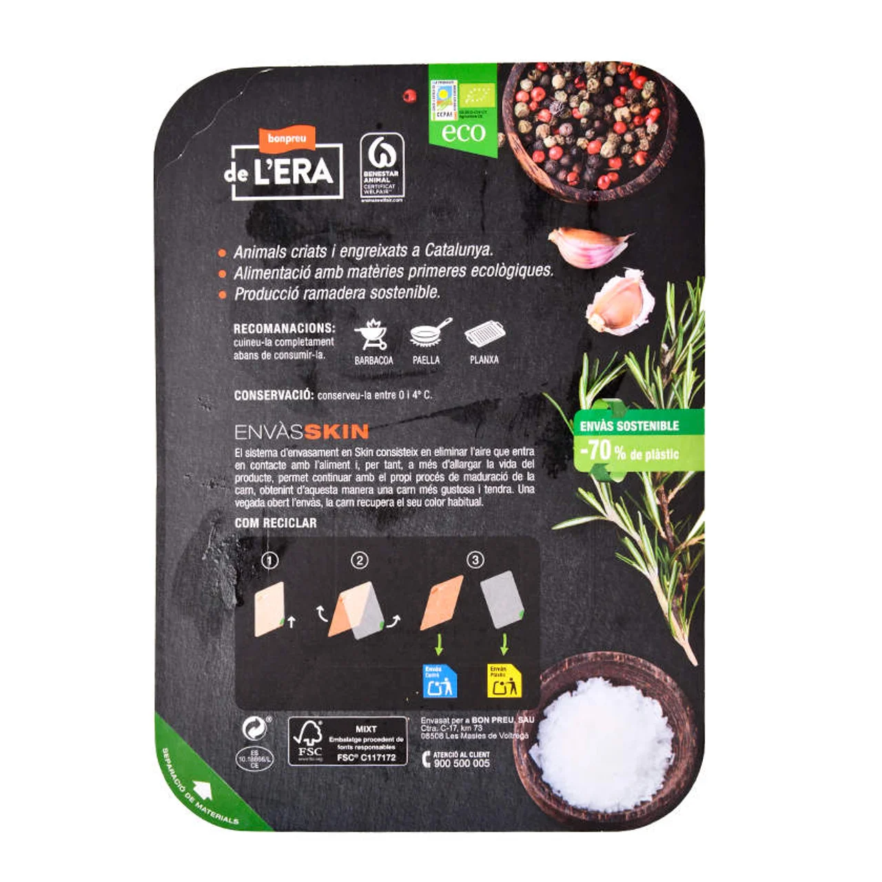 BONPREU DE L'ERA Medallón de ternera ecológica