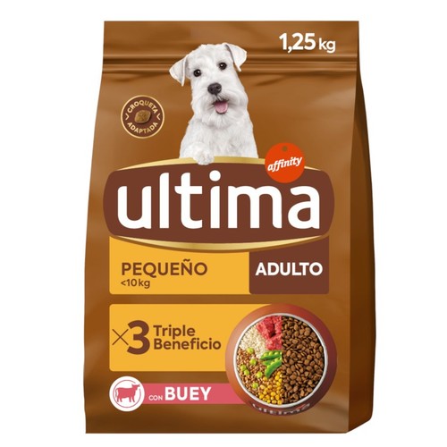 ULTIMA Menjar de bou per a gos petit adult