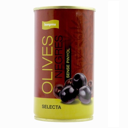BONPREU Olives negres sense pinyol