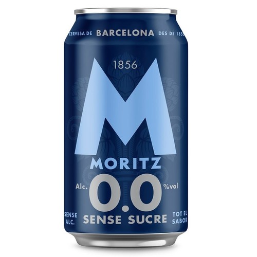 MORITZ Cervesa sense alcohol 0,0% en llauna