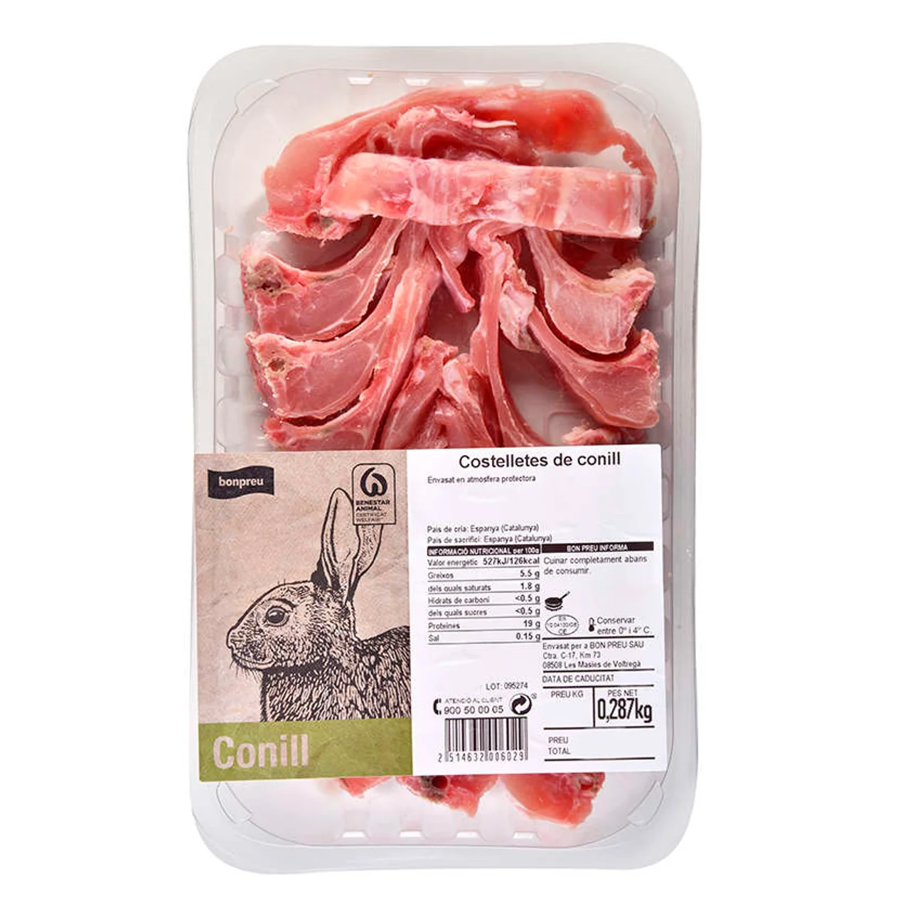 BONPREU Costillitas de conejo