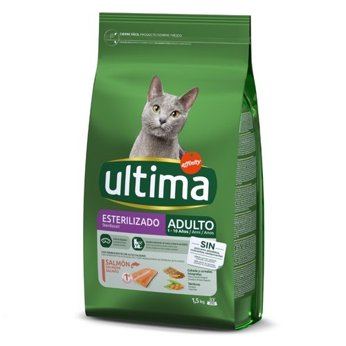 ULTIMA Menjar de salmó per a gat adult esterilitzat
