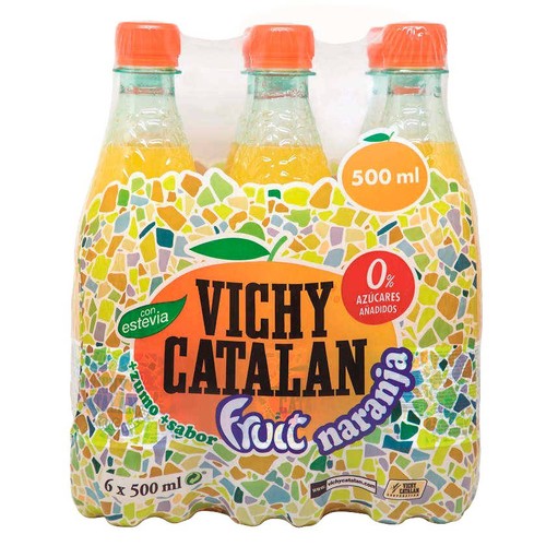 VICHY CATALAN Aigua amb gas amb suc de taronja 6x50 cl