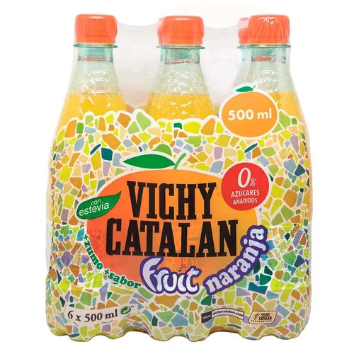 Agua con gas con zumo de naranja 50 cl