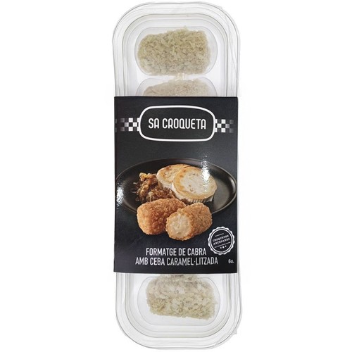 SA CROQUETA Croquetes de ceba caramel·litzada  i formatge de cabra