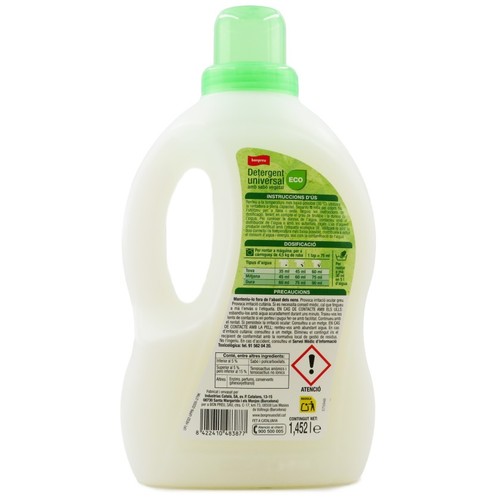 BONPREU Detergent universal amb sabó vegetal de 24 dosis