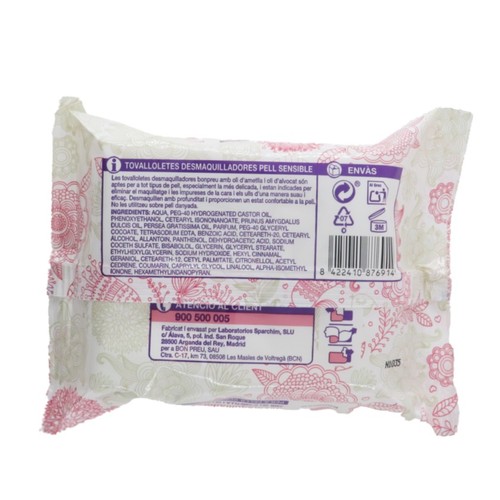 BONPREU Tovalloletes desmaquilladores